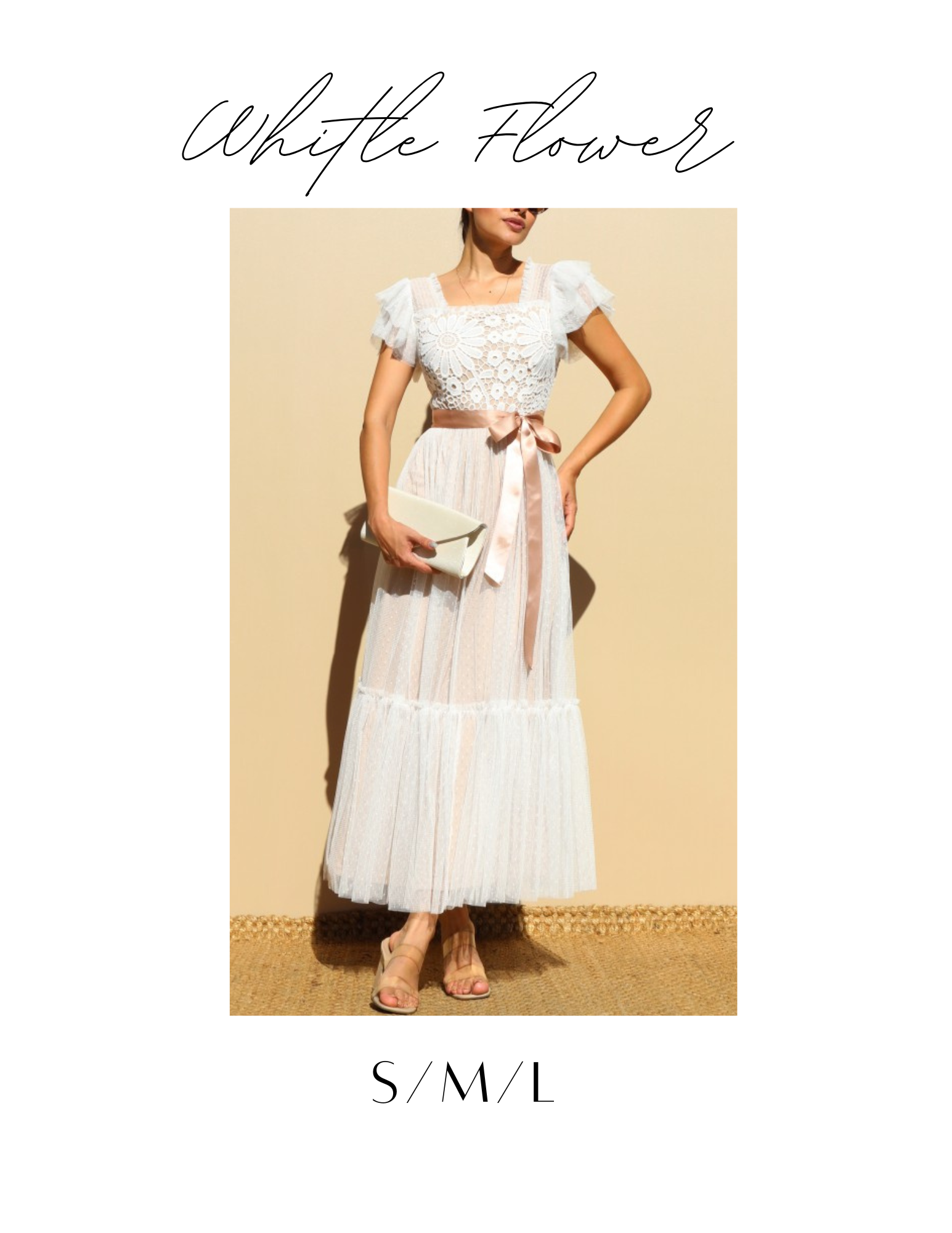 White ruffled