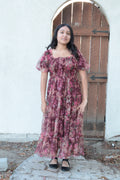 burgundy Midi Dress