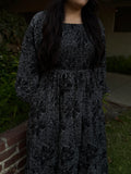 Popular black floral dress