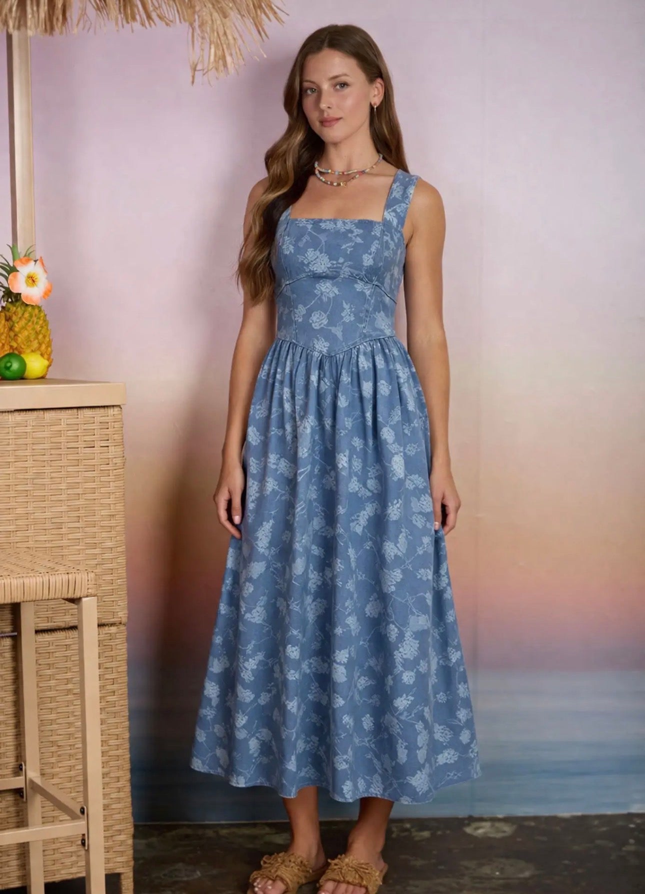 Denim Midi Dress
